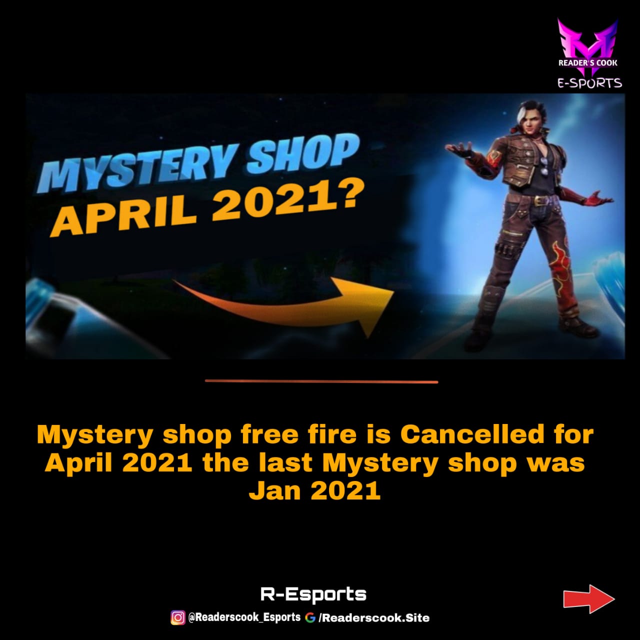 Mystery Shop Free fire April 2021 will be Unavailable For April